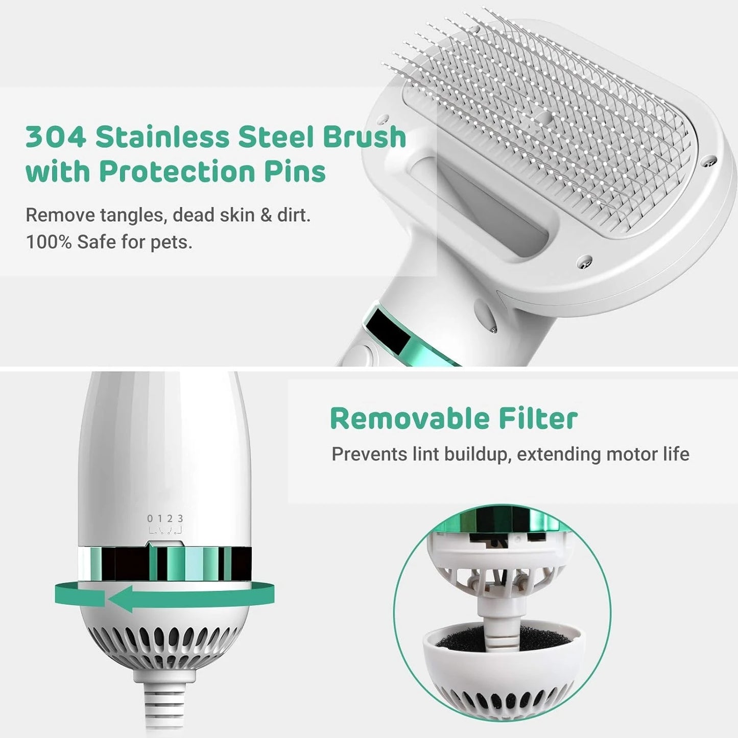 All-in-One Pet Dryer & Brush: Effortless Post-Bath Care